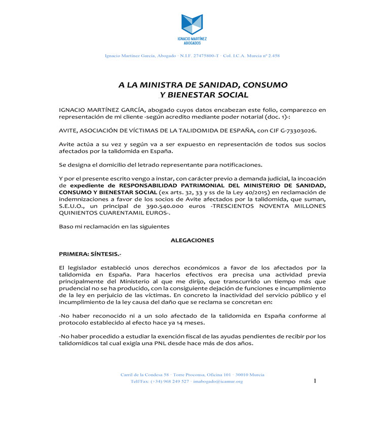 CARATULA-RECLAMACION-PATRIMONIAL-A-ESTADO-POR-AVITE-14012019 - Avite